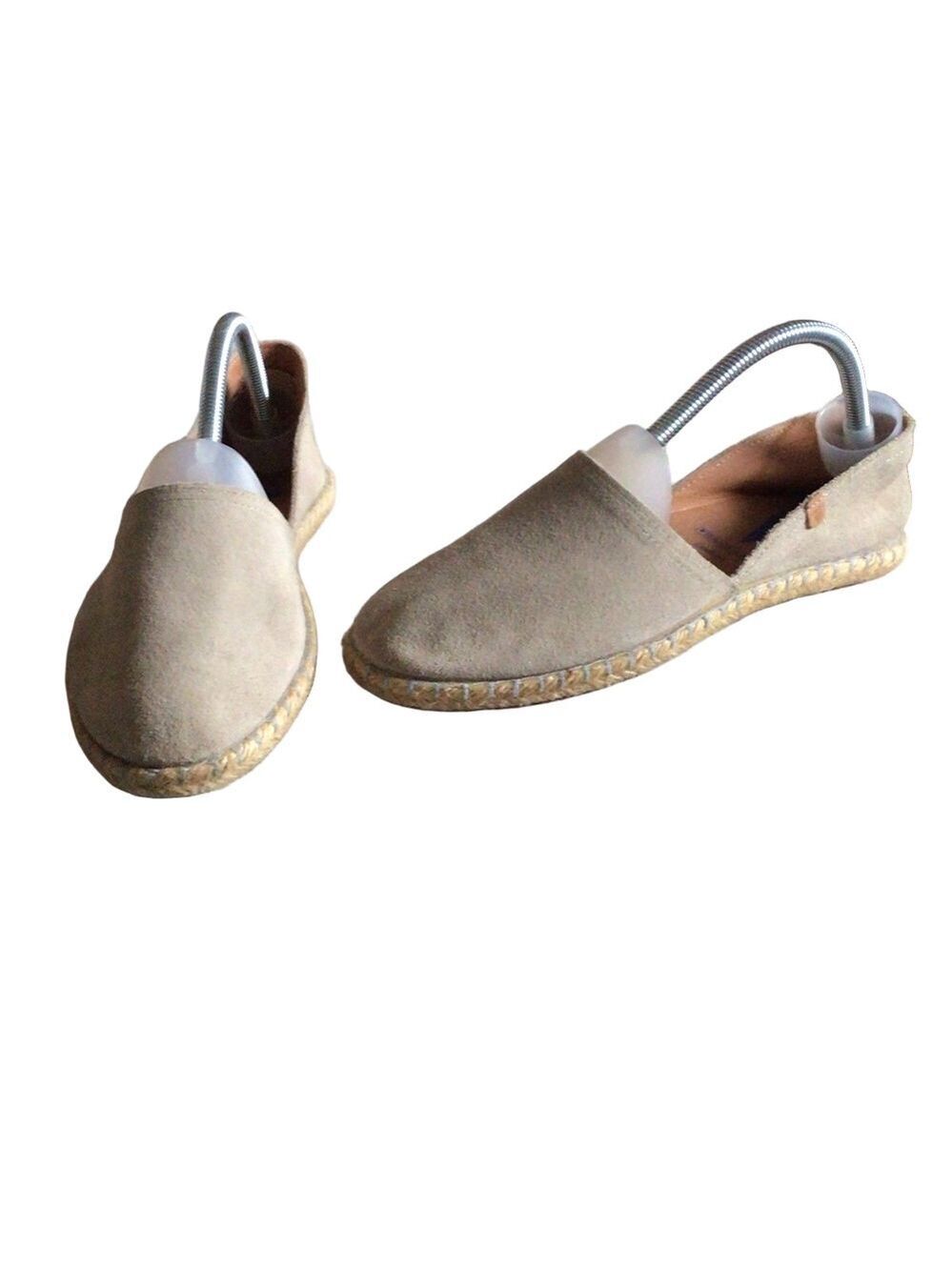 Verbenas Tan Suede Espadrilles Made in Spain Sz 40 Casual Chic Comfort